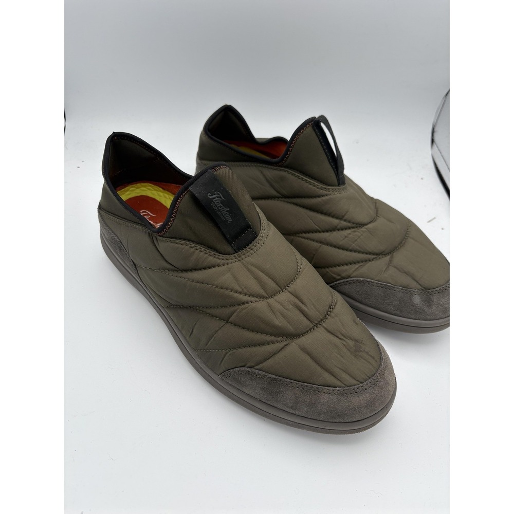 Florsheim Comfortech Shoes Mens Size 9.5 Green Quilted Slip On Comfort 14345-303